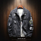 Mens Jackets And Coats Black Holes Denim Coats