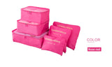 High quality 6pcs/set luggage Travel organizer bag large for unisex