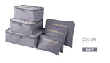 High quality 6pcs/set luggage Travel organizer bag large for unisex