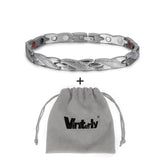 Vinterly Health Energy Bracelet Stainless Steel Magnetic Cross For Men