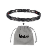 Vinterly Health Energy Bracelet Stainless Steel Magnetic Cross For Men