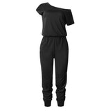 Women Bodysuits One-Shoulder Wide Leg Jumpsuit Party Trousers Jumpsuit
