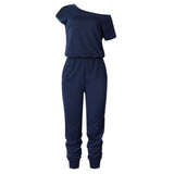 Women Bodysuits One-Shoulder Wide Leg Jumpsuit Party Trousers Jumpsuit