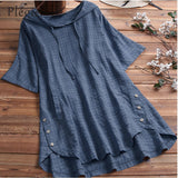 Plegie New Fashion Women Summer Female T-shirt Tops With Pockets
