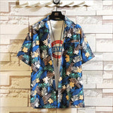Summer Men's Beach Shirt Fashion Short Sleeve Floral Shirts