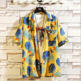 Summer Men's Beach Shirt Fashion Short Sleeve Floral Shirts