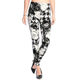 New Print Flower Leggings Plus Size Fashion Women  Aptitud Trousers