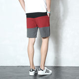 Men Elastic Waist Summer Beach Cotton Linen Bermuda Shorts