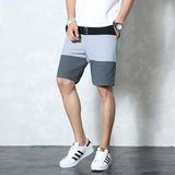 Men Elastic Waist Summer Beach Cotton Linen Bermuda Shorts