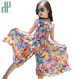 Kids summer beach dress flower Wedding Party princess dress