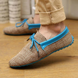 Summer Breathable Fashion Weaving Casual Shoes Soft Lace-up