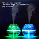 USB Crystal Night Lamp Projector 500ml Air Humidifier Aroma Diffuser