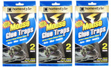 6 Traps (3 Pack) Mouse Trap Glue Super Sticky, Kill Rat / Mouse Without Poison
