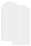 (3 Pack) Suit Bag Garment Travel Dress Storage Full Zipper Cover - Frosted Clear