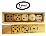Wooden D6 Dice Game Set