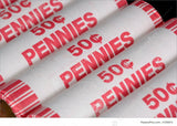 PENNIES COIN WRAPPERS TUBES