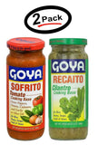 1 Goya Recaito & 1 Goya Sofritoa Cooking Base 2-12 Oz Jars (2 Pack)