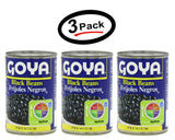(3 Pack) Goya Black Beans - Frijoles Negros 15.5 Oz