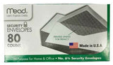 Mead White Security Envelopes