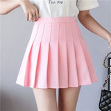 Women Pleated Skirts Summer High Waist Zipper JK Mini Skirts