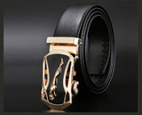 Men's Belt Metal Luxury Brand Automatic Buckle Leather High-Quality Belts
