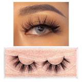 FOXESJI Makeup Eyelashes 3D Mink Eye Lashes Fluffy Soft Wispy Natural Lashes Extension Reusable Fake Lashes False Eyelashes