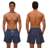 Summer Swimming Shorts Men Printing Fashion Polyester Swimsuit