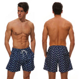 Summer Swimming Shorts Men Printing Fashion Polyester Swimsuit