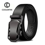 Men's Belt Metal Luxury Brand Automatic Buckle Leather High-Quality Belts