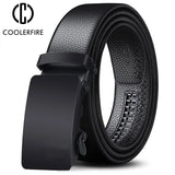 Men's Belt Metal Luxury Brand Automatic Buckle Leather High-Quality Belts