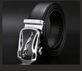 Men's Belt Metal Luxury Brand Automatic Buckle Leather High-Quality Belts