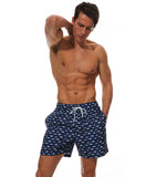 Summer Swimming Shorts Men Printing Fashion Polyester Swimsuit