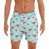 Summer Swimming Shorts Men Printing Fashion Polyester Swimsuit