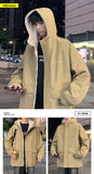 Berber Fleece Outerwear Men's  Winter Fleece-lined Thickened Casual Loose Hood Jacket Boys Double-Sided Wear Winter clothes Cotton-Padded Coat