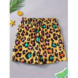 3D Funny Leopard Camouflage-Print Beach Shorts For Men