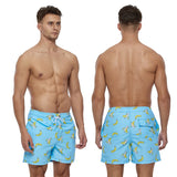 Summer Swimming Shorts Men Printing Fashion Polyester Swimsuit