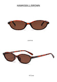 Women's Leopard Retro Oval Sunglasses Small Frame UV Eyewear