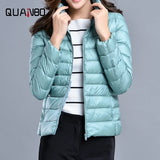 Women's Puffer Windproof Warm Lightweight Hoodless Duck Down Packable Winter Jackets/Coat