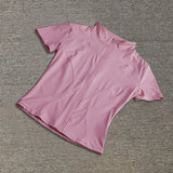 Women’s Quick-Dry Slim Fit Stand Collar Zipper Yoga Top