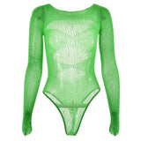 Ticketsx Women’s Black Rhinestone Bodysuit Party Clubwear
