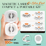 Soft Magnetic Eyelashes Reusable Natural Look 3D Lashes Easy-Apply Kit for Eye Makeup