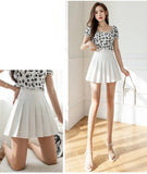 Women Pleated Skirts Summer High Waist Zipper JK Mini Skirts