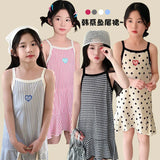 Girls Sleeveless Ruffle Nightdress Kids Pajama Dress