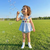 Toddler Kids Baby Girls Summer Flower Tanks Tops + Shorts