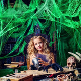 Halloween Glow in Dark Fake Cobwebs, Spider-Stretchy Spooky Web Decor