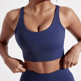 Women's Fitness Sport bra top cross back With chest pad