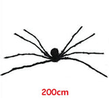 Huge Black Plush Spider Halloween Props (50-200cm Decor for Party Web)