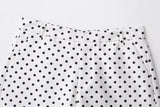 Women's Polka Dot Turtleneck Zipper Jacket with Pockets
