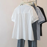 Women's Plus Size V-Neck Office Blouse French Chic Top