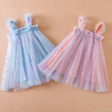 Summer Baby Girl Star Chiffon Birthday Party Dress 6M-5Y